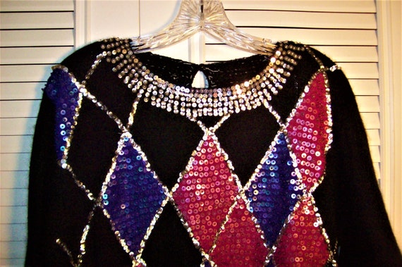 Sweater Medium, Sequined I. B. Diffusion Evening … - image 3