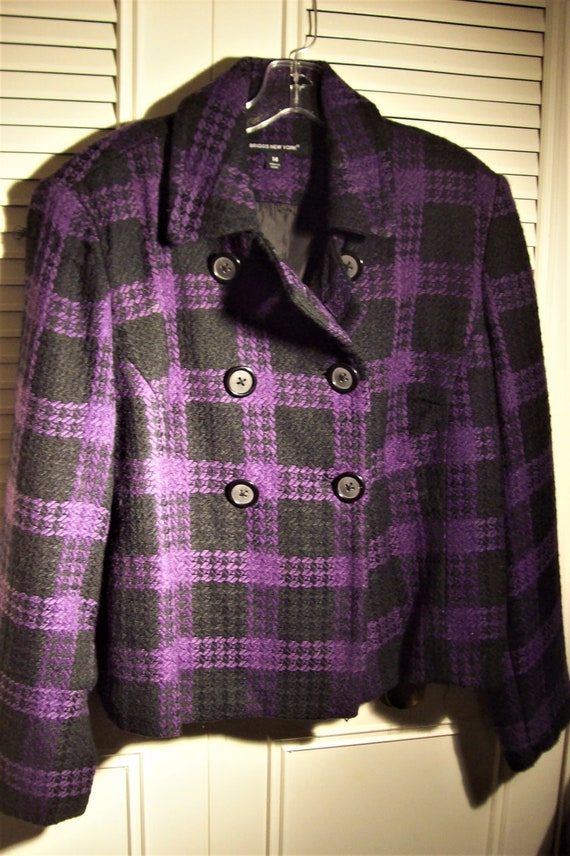 Blazer 14, Briggs Purple and Black Double Breasted