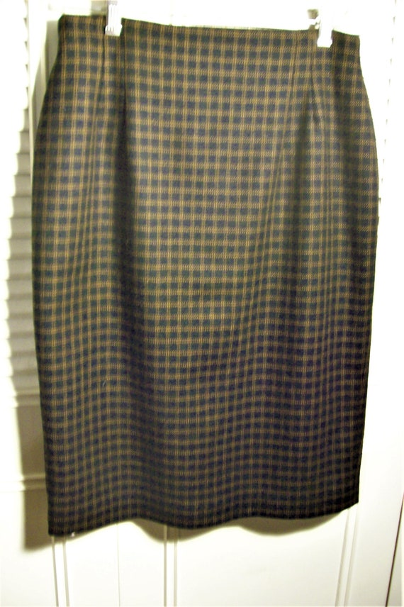 Skirt 10, Wool Checked Skirt by Jones New York.  … - image 2