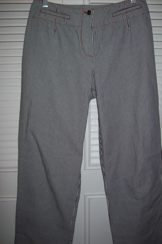 Pants 8, Vintage Harve Benard Smartly Striped Cot… - image 3