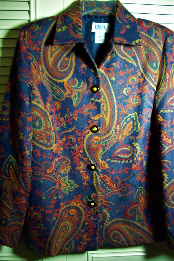 Jacket Small - Medium, Paisley  Brocade Colorful … - image 1