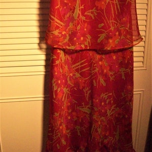 Dress 8, Donna Ricco Dressy Frilly Resort Evening GORGEOUS Two Pieced Dress, MAXI Skirt, see details image 4