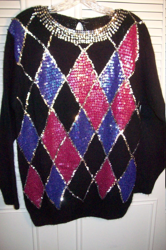 Sweater Medium, Sequined I. B. Diffusion Evening … - image 2