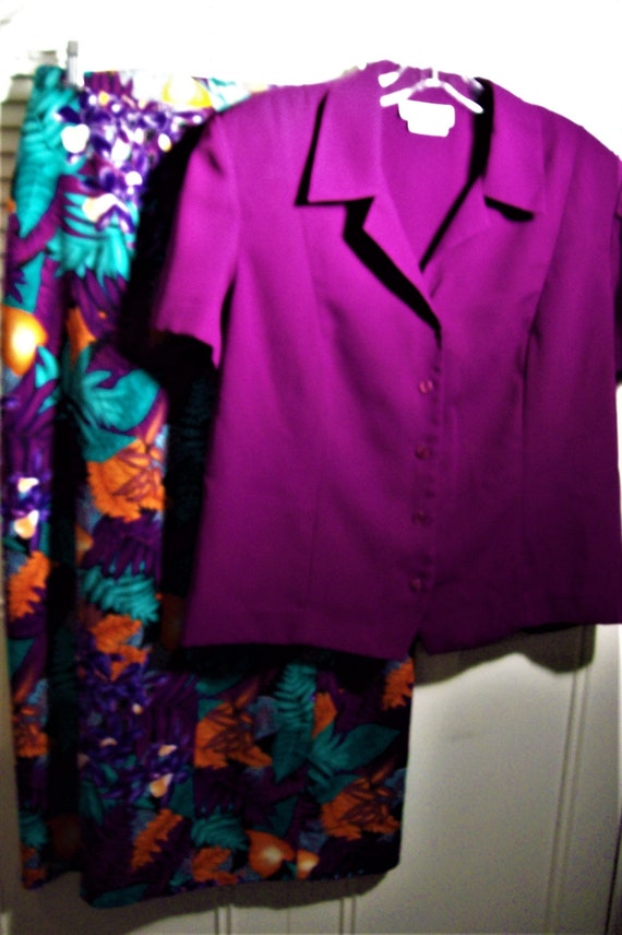 Skirt 16, Blouse 16, Wrap Skirt, Vivid Summer Vintage… Gem