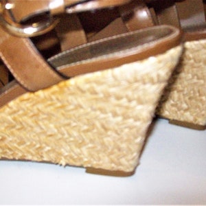 Shoes 9, Espadrilles, Antonio Melani Italian Made Designer FIVE STAR Wedge Heel Leather Espadrilles Shoes, see details image 5