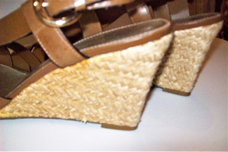 Shoes 9, Espadrilles, Antonio Melani Italian Made Designer FIVE STAR Wedge Heel Leather Espadrilles Shoes, see details image 5