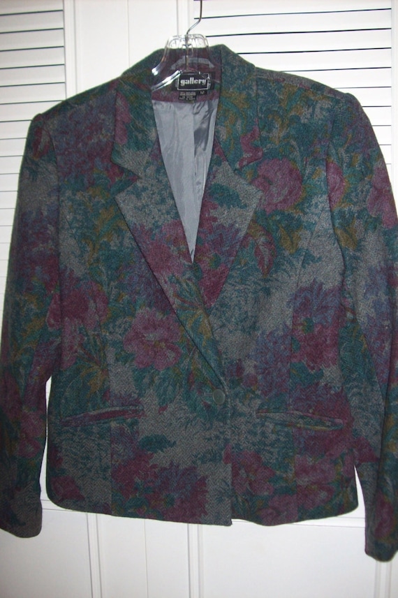 Blazer 10. Vintage Gallery Blazer Jacket 100% Wool