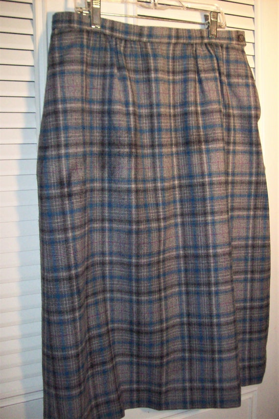 Skirt 10, Pendleton Plaid Wool Lined Classic Skir… - image 2