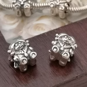 BABY GIRL Bead - mother&#39;s day - charm bead - 3 STYLES - gifts for her - baby girl new baby European Charm Bead - Sterling Silver