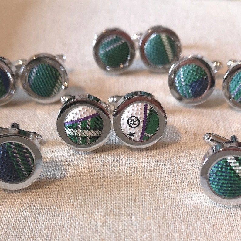 Scotland Rugby Ball Cufflinks Genuine Upcycled Mini Rugby Balls Six Nations image 4