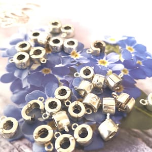 CARRIER BEAD for Charm or Leather Bracelets for attaching your own dangle charm - Clips over bracelet or slide on over catch 925 Sterling