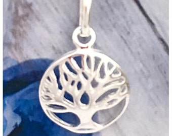 TREE OF LIFE - 925 small charm sterling silver - Mother Necklace - Floral, Botanist, Tree Branches