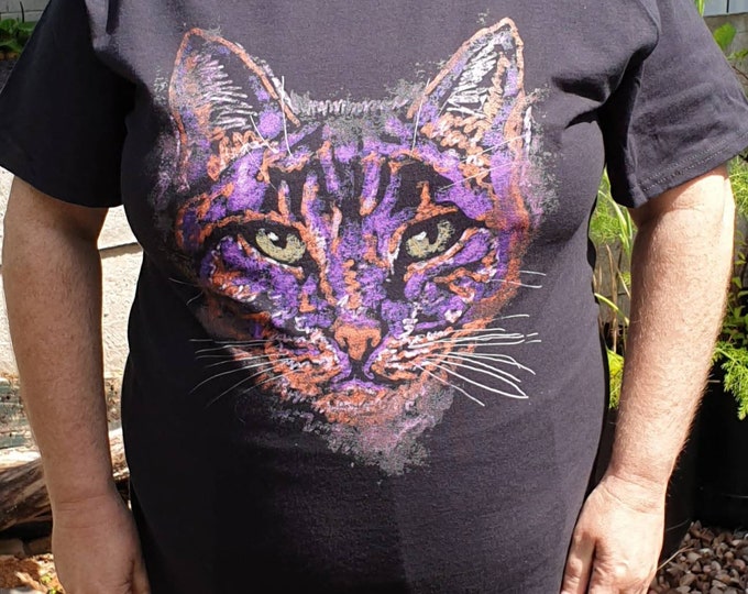 Multicoloured Cat - 'Ripley' Cat Tshirt