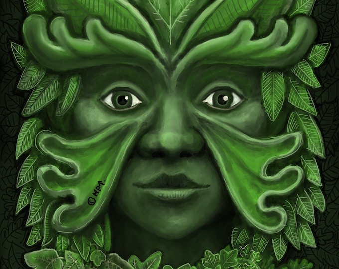 Green woman 10x8 print