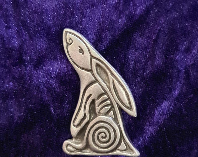 Spiral Hare Brooch