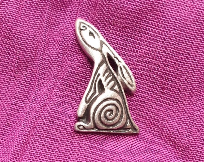 Spiral Hare Pin Badge