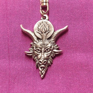 Baphomet Head Keyring