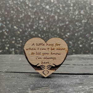 Little Hug Magnet Engraved Token | Gift for Friend | Show You Care | Send A Hug | Personalised Gift | Birthday | BFF | Mental Health Gift