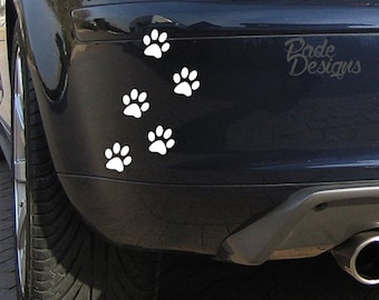 20 Brand new dog paw print car decal stickers  CHOICE OF COLOURS animal foot