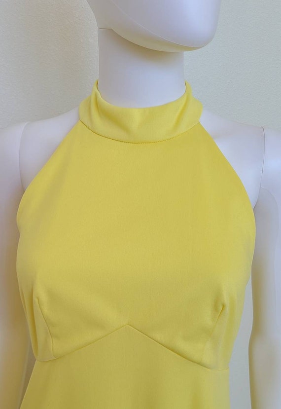 Vintage Yellow Maxi Dress and Bolero Set Medium 6… - image 5