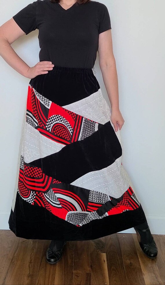 Vintage Alice of California Patchwork Skirt