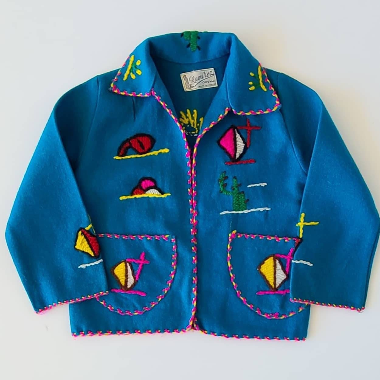 Bode Souvenir Jacket With Mexican Embroidery in Black for Men