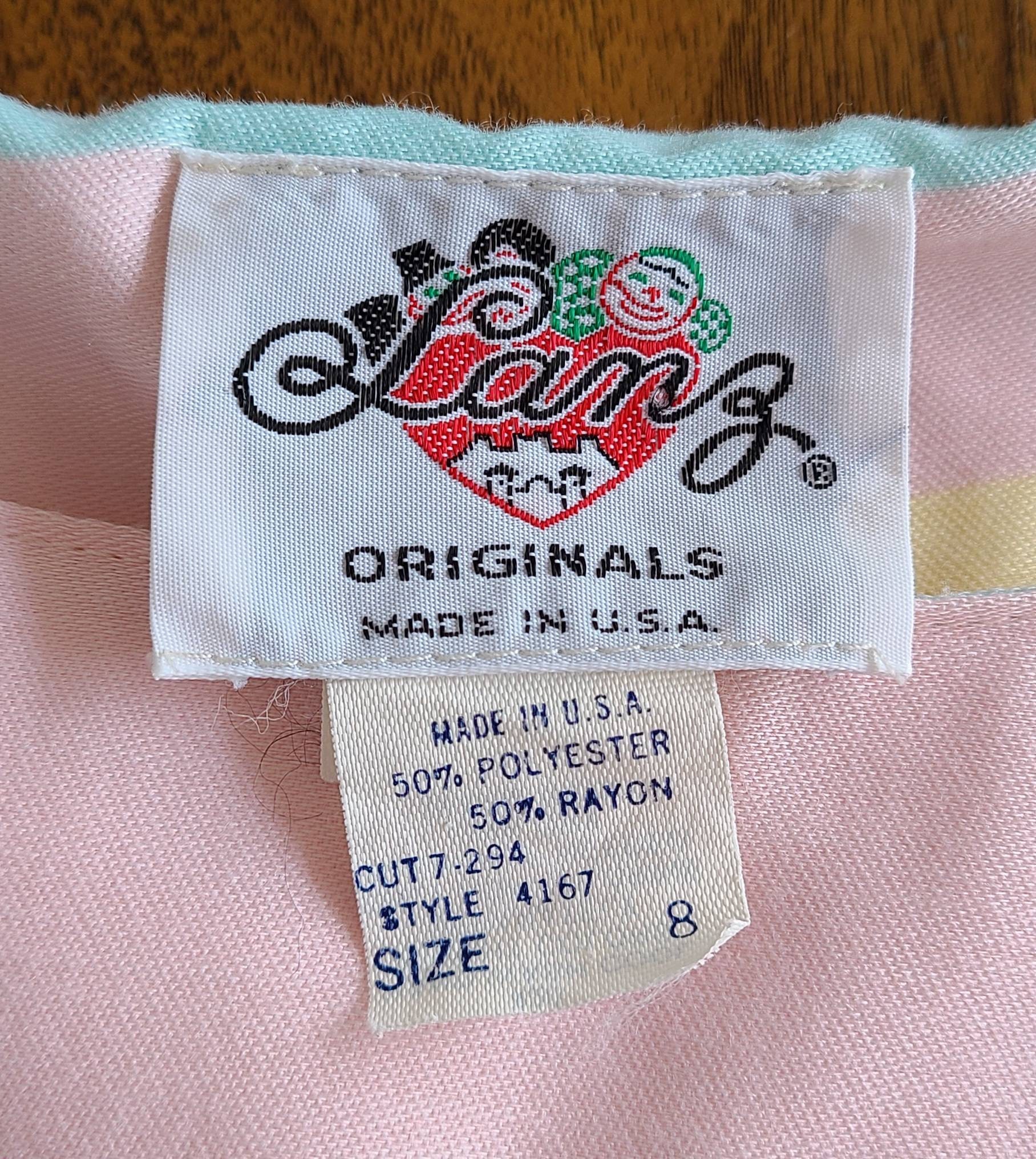 Vintage Lanz Pastel Pleated Dress 80's Blouson Medium Rainbow ...