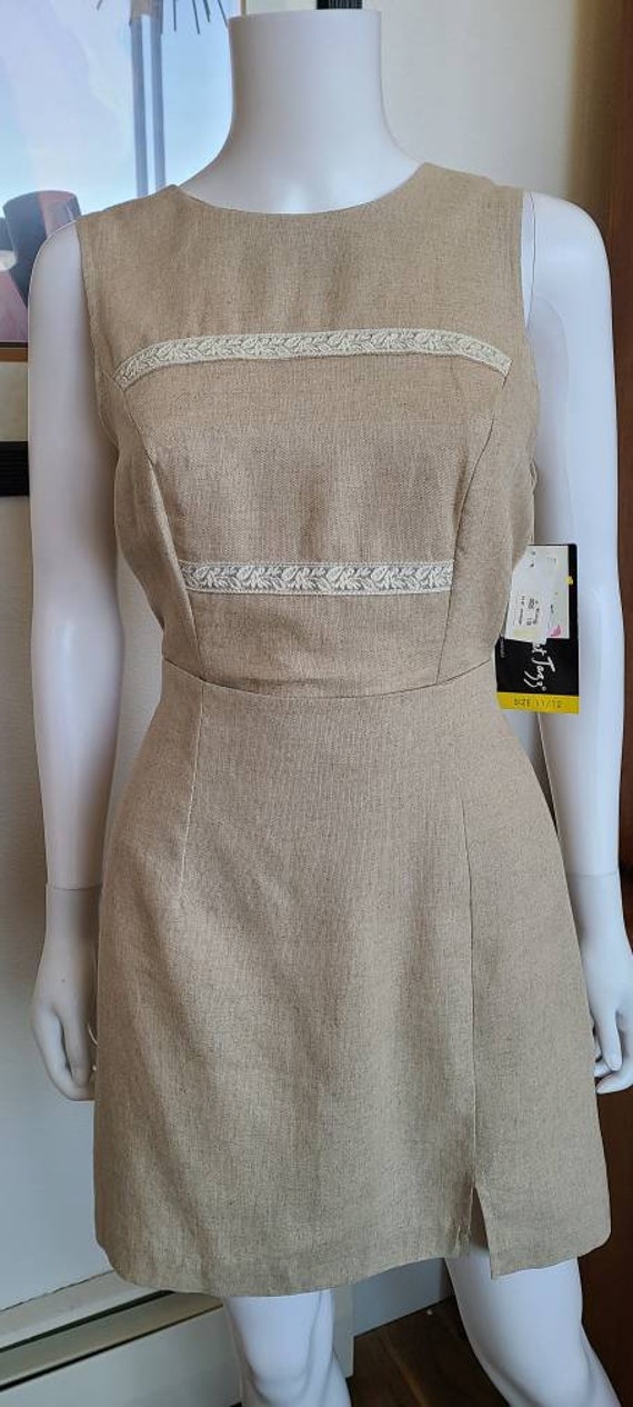 Vintage NWT Skirt and Top Set Linen 90's Deadstoc… - image 2