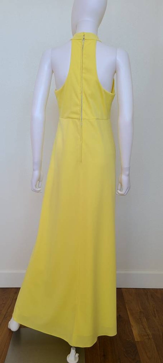 Vintage Yellow Maxi Dress and Bolero Set Medium 6… - image 6