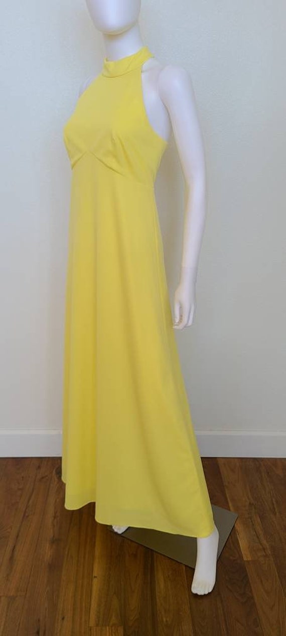 Vintage Yellow Maxi Dress and Bolero Set Medium 6… - image 4
