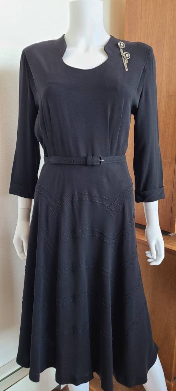 Vintage Black Dress Puritan Forever Young 40's-50… - image 2