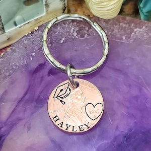 Class of 2025 Penny Keychain, Graduation gift, Engraved Graduate 2025 Penny, High School Grad Gift, College Grad Gift, Graduation Present