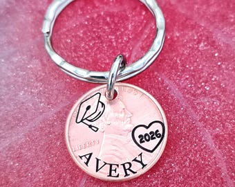 Class of 2026 Keychain, Graduation gift, Engraved Graduate 2026, High School Grad Gift, College Grad Gift, Graduation Present