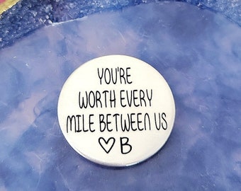 Long Distance Gift, Always under the same sky, Gift for Deployment token, deployment coin, Military Deployment, You're worth Every Mile
