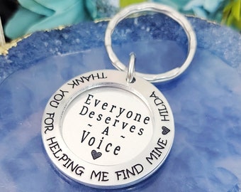 Speech Therapy, Speech Therapist Gift, Speech Therapy Graduation, Speech Language Pathology, Speech Rehab Key Ring, Language Therapy Gift