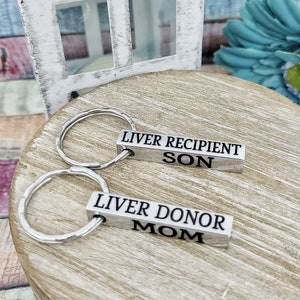 Liver Donor, Liver Recipient, Liver transplant, Custom Transplant Key Ring, Liver donation Gift, Transplant Gift For Donor, Organ Transplant