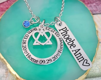 Adoption Jewelry, Adoption Gift, Adoption necklace, Adoptive Foster Parent, Adoptive Mom Jewelry, Adoptive Daughter Gift, Custom Adoption