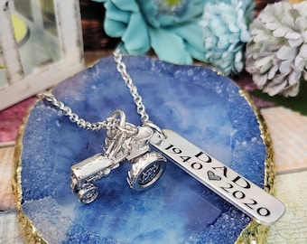 Tractor Cremation Jewelry, Farmer URN Necklace, Memorial Necklace, Memory Necklace, Memorial Urn, Cremation Gift, Cremation Keepsake