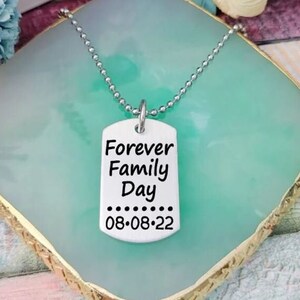 Adoption Jewelry, Custom Adoption gift, Forever Family Day, Adoption day gift, Adoptive Foster Parent, Personalized Mommy Necklace