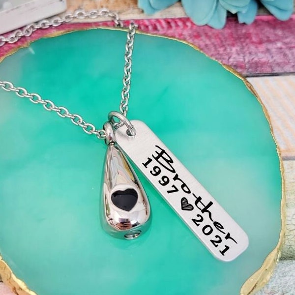 Memorial Necklace - Cremation Urn Pendant for Ashes - Funeral Gift - Remembrance Jewelry - Keepsake Necklace