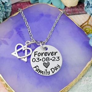 Adoption Keepsake, Forever Family Day, Adoption Jewelry, Gift for adoptive child, Adoptive Parent, Adoption Day Necklace, Child Adoption
