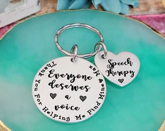 Speech Therapist Gift, Speech Therapy Graduation, Speech Language Pathology, Speech Rehab Key Ring, Language Therapy Gift, Thank You Gift