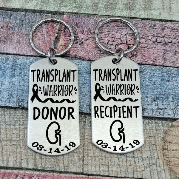 Living Donor Gift, Kidney Donor & Recipient, Transplant Warrior, Custom Key Ring, Kidney donation, Kidney transplant, Share Your Spare Parts