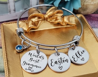 Mother's Day Gift, Custom Bracelet, Mom Bracelet, Nana Bracelet, Grandma Bracelet, Custom Name Jewelry, Kids Names Bracelet, Grandchildren