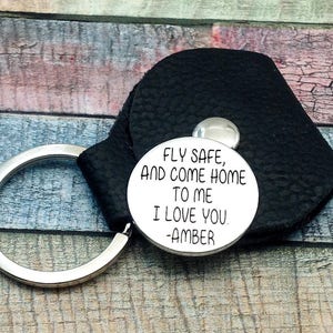 Fly Safe Coin, Flying Gift, Pilot Gift, Pilot coin, Love Token, fly safe pocket coin, gift for pilot, flight school gift, pilot graduation Bild 1