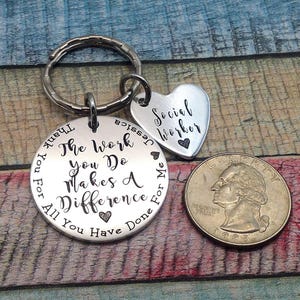 Social Worker Thank You Gift, Counselor Key Ring, Social Worker Gift ...
