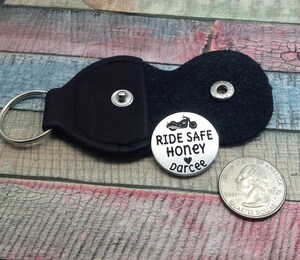 Porte-clés 'Ride Safe Daddy' - Acier Inoxydable Gravé - Cadeau Motard, Fête Des Pères