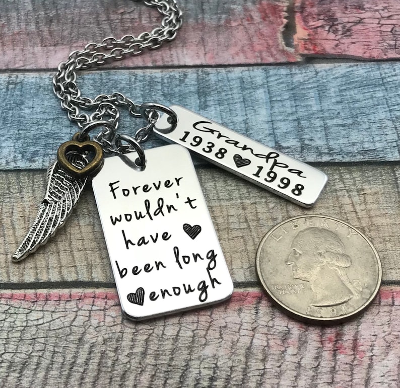 Memorial Necklace Loss of Father Memorial Gift Memorial Jewelry Memory Necklace Memorial Keepsake Loss of Husband Loss of Brother