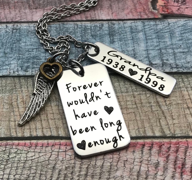 Memorial Necklace Loss of Father Memorial Gift Memorial Jewelry Memory Necklace Memorial Keepsake Loss of Husband Loss of Brother