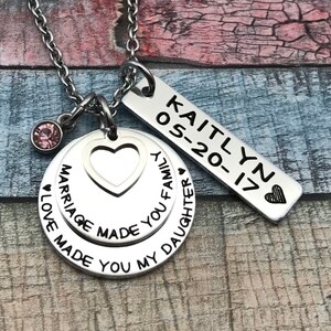 Adoption Gift, Blended Family Gift, Mommy Necklace, Adoption Jewelry, Step Daughter Gift, Adoptive Foster Parent Gift, ENGRAVED image 5